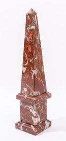Italian Grand Tour Style Red Marble Obelisk