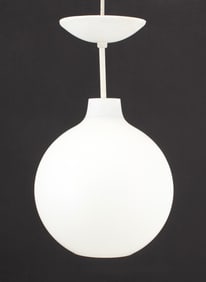Stilux Attributed Frosted Glass Pendant Lamp