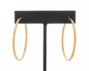 14K Yellow Gold Hoop Earrings