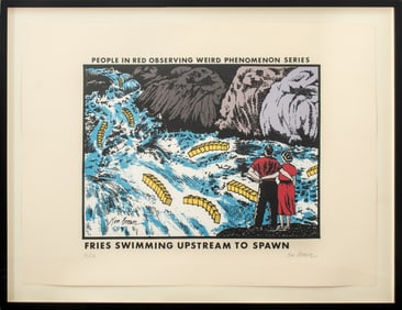 Ken Brown "Fries Swimming Upstream..." Lithograph