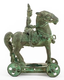 Indian Verdigris Patinated Bronze Shiva Sculpture