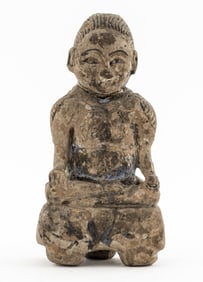 Chinese Figural Terracotta Candlestick
