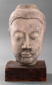 Asian Carved Composite Stone Buddha Head