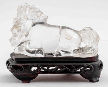 Chinese Rock Crystal Carving of a Horse
