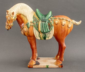 Tang Style Sancai Glazed Terracotta Horse Figure