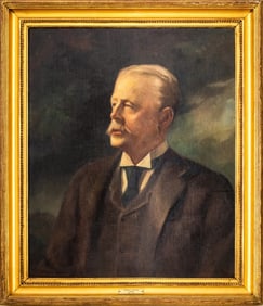 David Swasey Portrait of Lovering Oil on Canvas