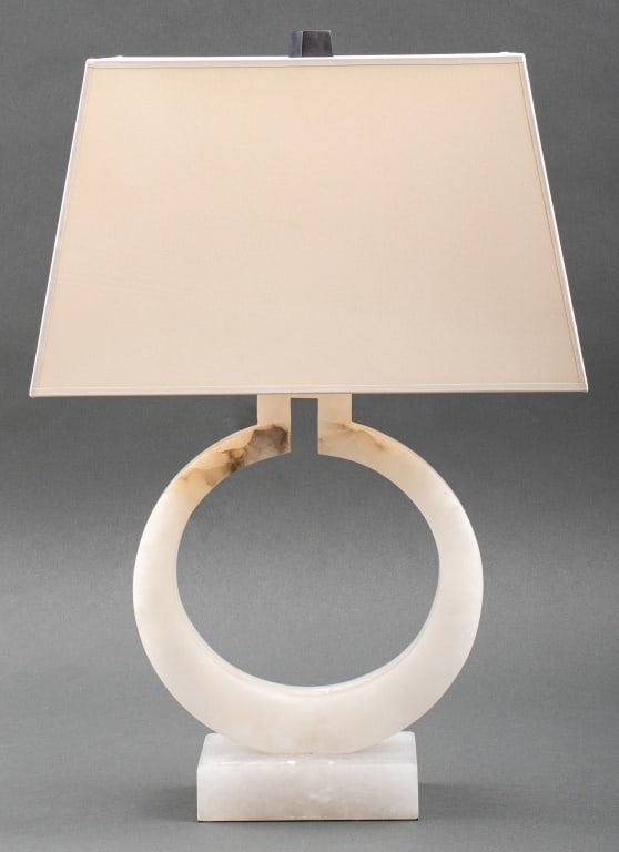 Madison White Alabaster Table Lamp (1 of 11)