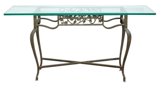 Patinated Cast Iron Console Table