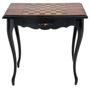 Louis XV Style Ebonized Table a Jeux