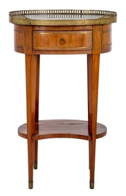 Louis XVI Brass-Mounted Mahogany Table d'Appoint
