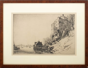 Syd Browne "Sutton Place, NYC" Etching