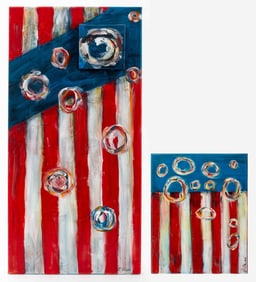 Emily Shipe "Flag Series" Acrylics on Canvas, 2