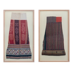 Chinese Tai Lue Framed Textiles, 2