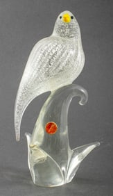 Modigliani Design Murano Art Glass Bird Sculpture