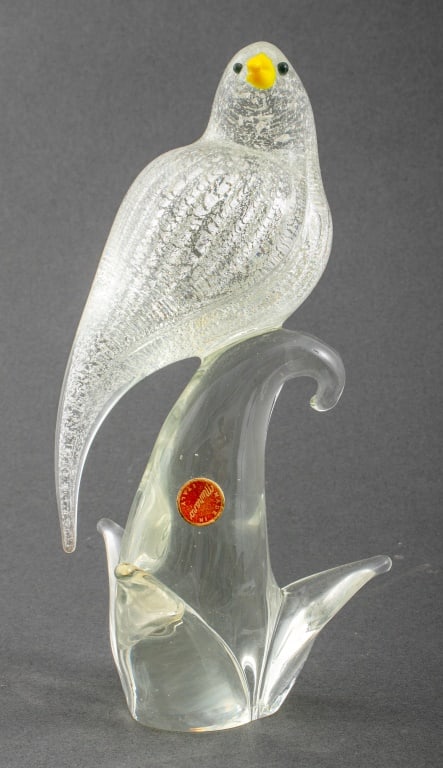 Modigliani Design Murano Art Glass Bird Sculpture (1 of 11)