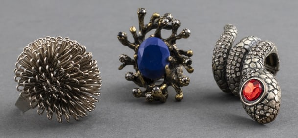 Sculptural Brutalist Statement Rings, 3