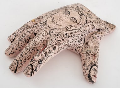 Howard Finster 1000 & 411 Paintings Hand Sculpture