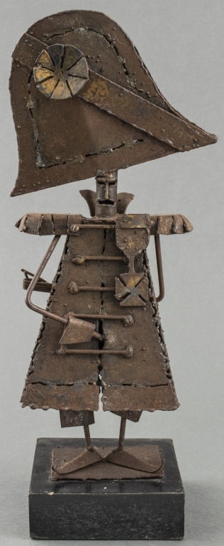 Enrico Baj Style Touch Cut Steel Metal Sculpture (1 of 11)