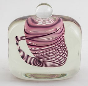 Nicolas Morin Art Glass Stoppered Bottle
