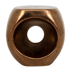 Modern Merallic Glazed Ceramic End Table