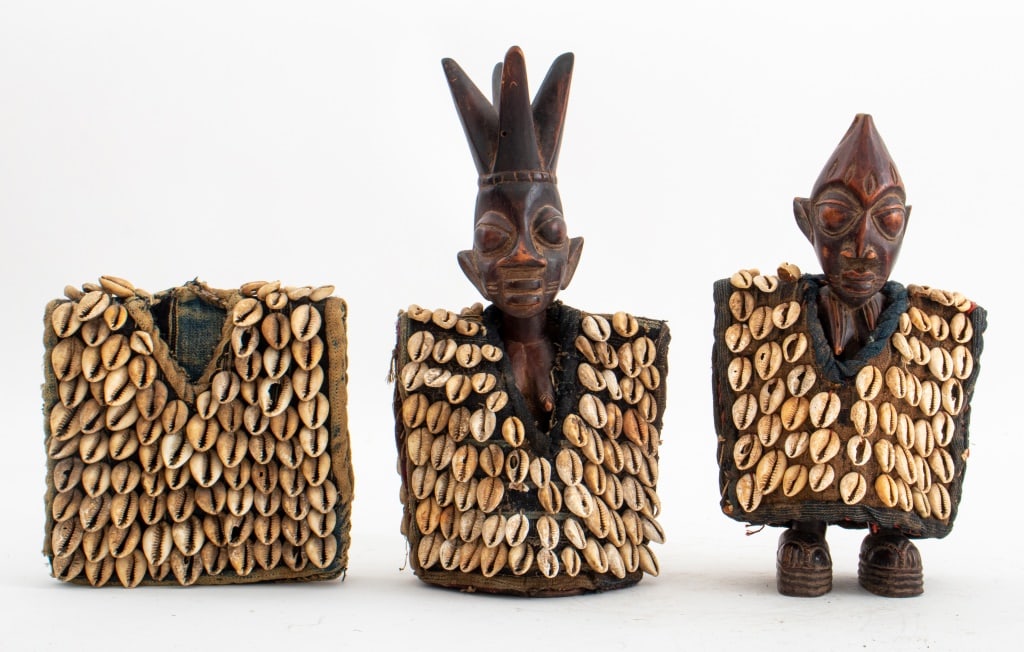 African Yoruba Ibeji Doll Sculptures, 3 Pcs. (1 of 9)