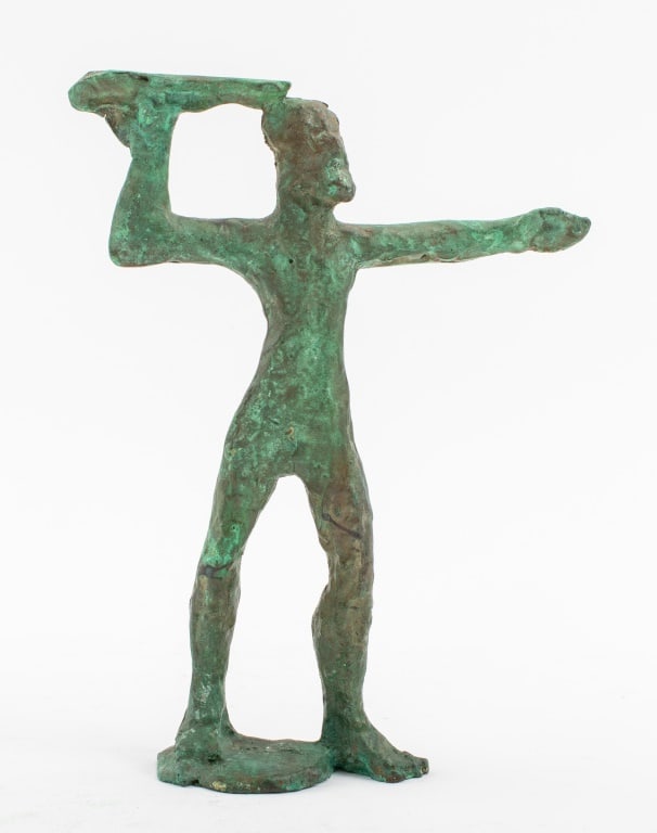Italian Brutalist Jupiter Verdigris Bronze (1 of 8)