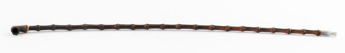 Chinese Bamboo & Clay Smoking Pipe