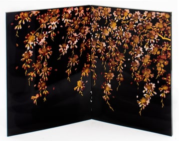 Japanese Cherry Blossom Motif Byobu