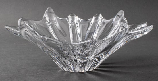 Daum Colorless Crystal Centerpiece Bowl