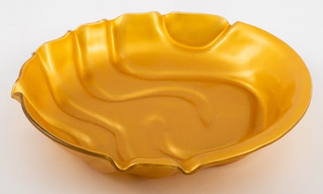 Modern Golden Art Glass Bowl