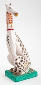 Japanese Ceramic Saluki Dog Figure