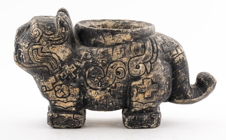South American Jaguar Effigy Vessel Reproduction