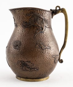 Korean Hammered Copper Pitcher