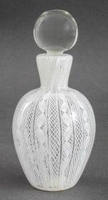 Murano Glass Latticino Perfume Flacon, 1960s