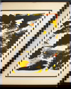 Avigdor Arikha Abstract Composition Lithograph: Avigdor Arikha (Romanian/Israeli/French, 1929-2010), Untitled (Abstraction), Lithograph in Colors, 1965, signed in pencil and dated lower right, numbered edition "8/110" lower left, Gallery of Israeli