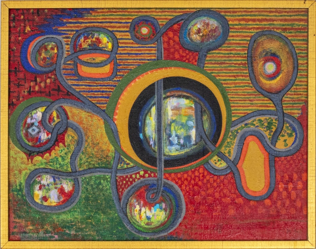 Kayo Lennar "Next Door" Oil on Canvas, 1975 (1 of 9)