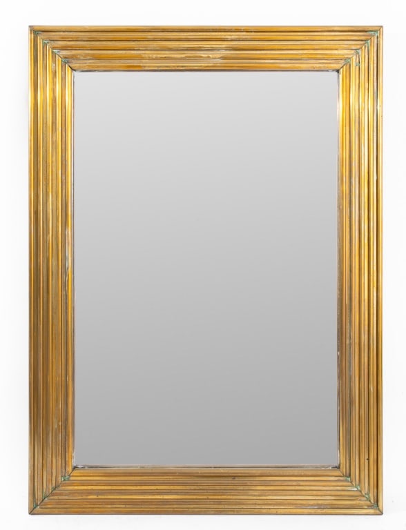 Victorian Gilt Brass Rectangular Wall Mirror (1 of 3)