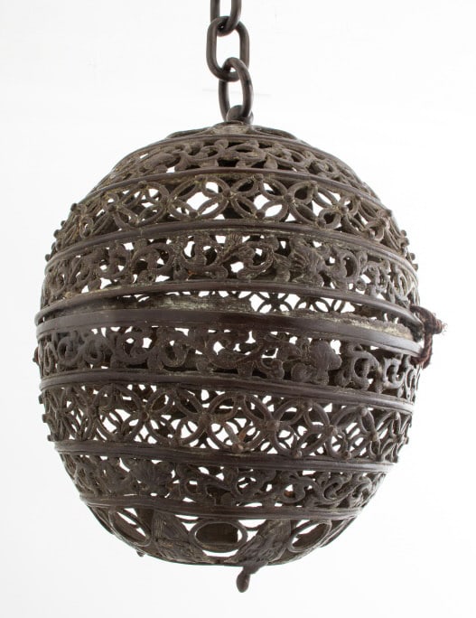 Openwork Iron Globe Pendant Lantern (1 of 3)