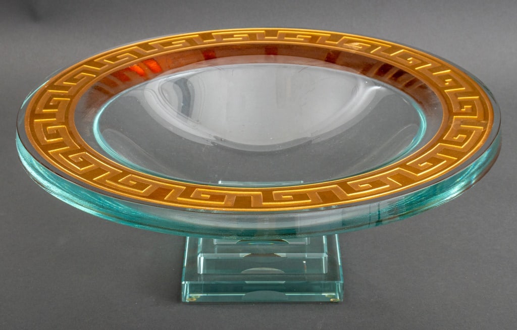 Versace Style Art Glass Centerpiece Bowl (1 of 6)