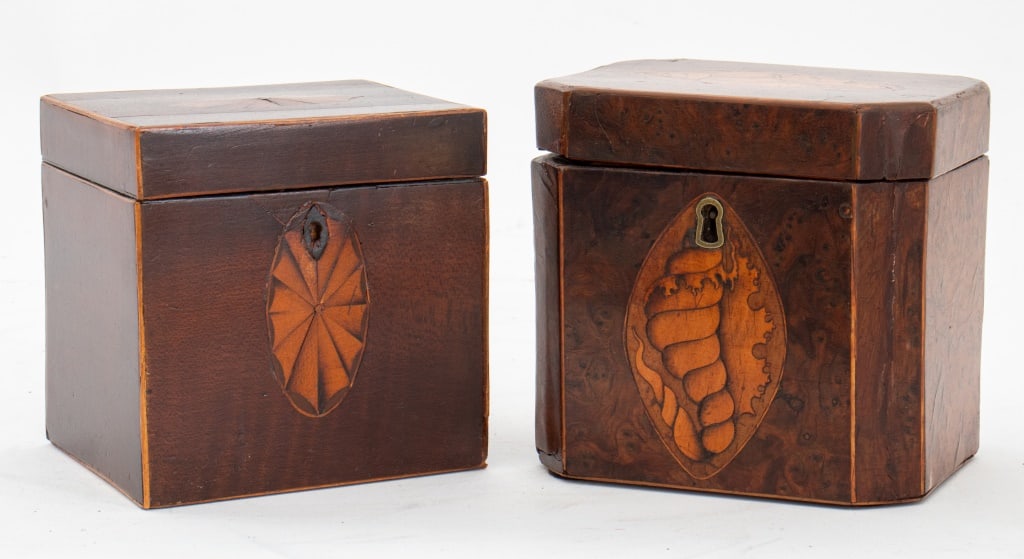 Georgian Marquetry Tea Caddies, 2 (1 of 8)