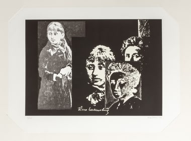 May Stevens Rosa Luxembourg Screenprint