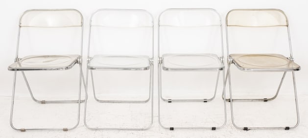 Piretti for Castelli Lucite Plia Folding Chairs, 4
