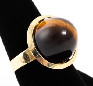 14K Yellow Gold Tiger's Eye Ring