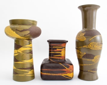 Haeger Pottery Earth Wrap Vases, 3