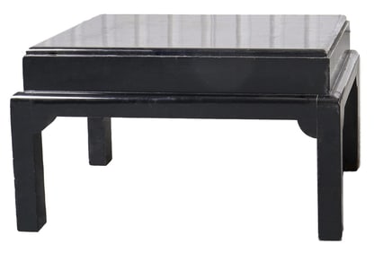 James Mont Asian Ebonized Tabouret Bench