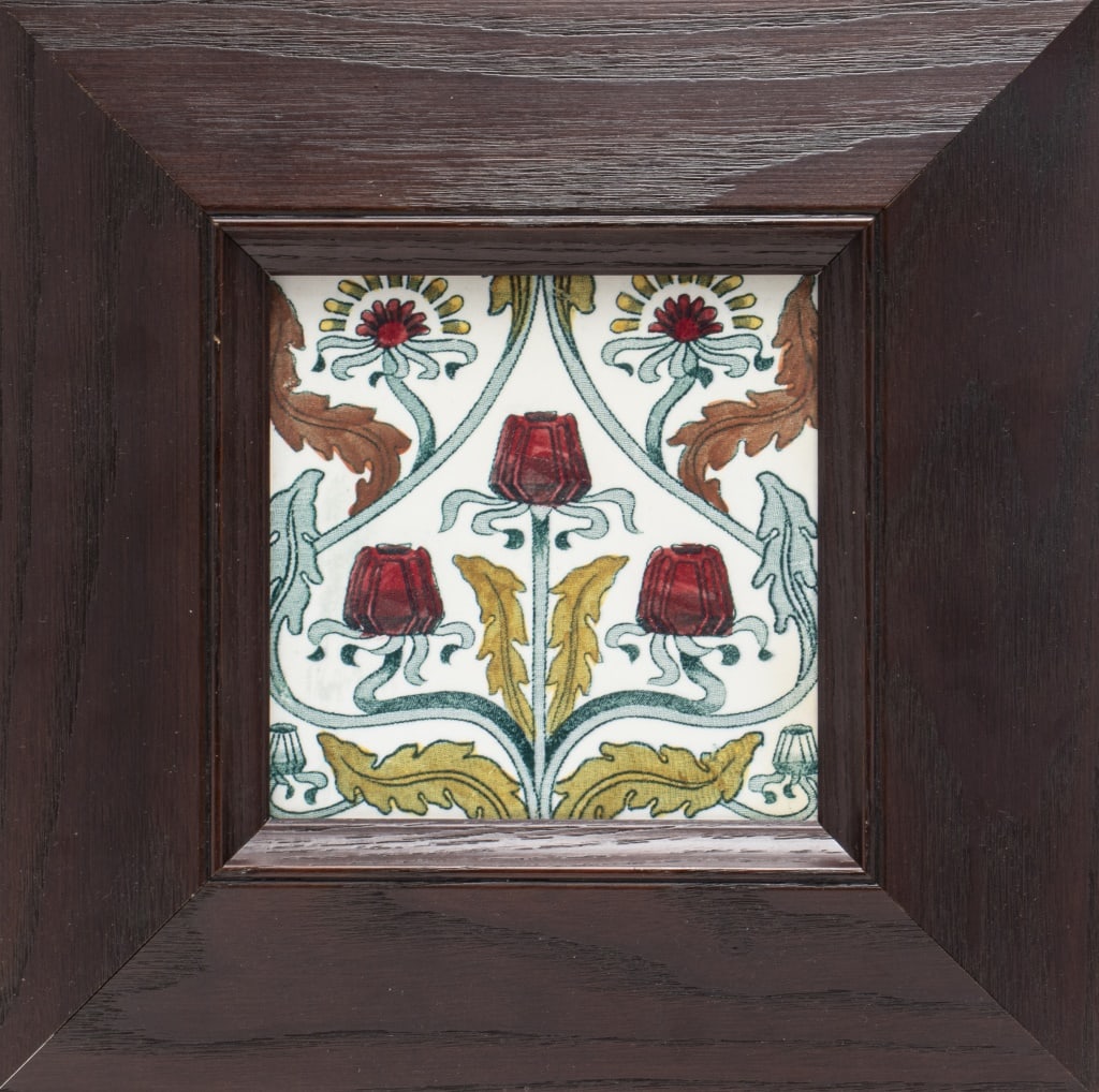British Arts & Crafts Transferware Pottery Tile (1 of 5)