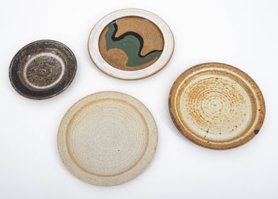 Louis Mendez Glazed Stoneware Plates, 4