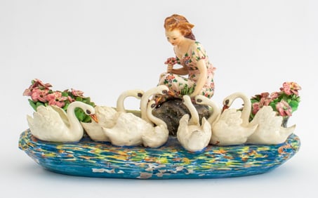 Mollica Brothers Glazed Maiolica Jardiniere