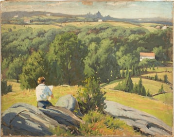 20th Century School Landscape Oil on Canvas