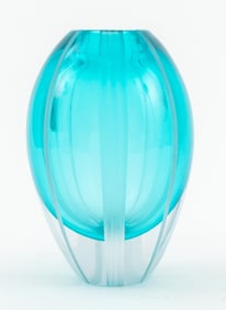 Evolution by Waterford Aqua Crystal Vase